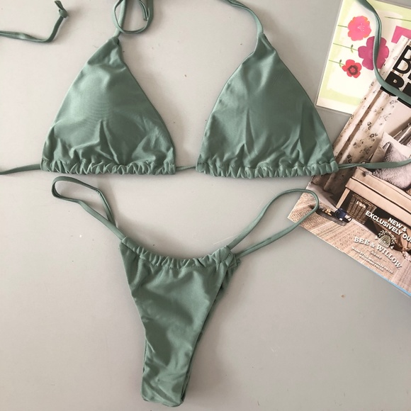 Tropics Queen High Waisted Scrunch in Olive Green - Picture 4 of 8